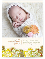 Autumn Florals Birth Announcements