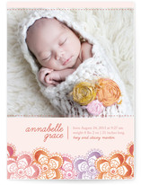 Autumn Florals Birth Announcements