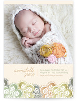 Autumn Florals Birth Announcements