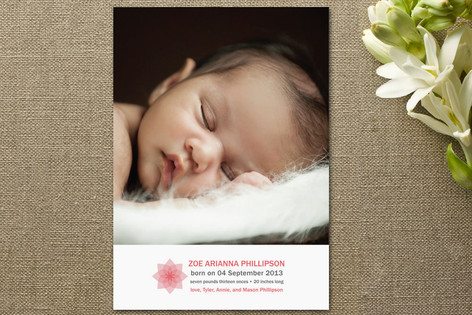 100% Organic Birth Announcements
