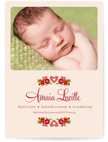 Vintage Floral Birth Announcements