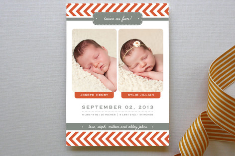 Double Trouble Birth Announcements