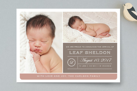 From Your Nose to Your Toes Birth Announcements