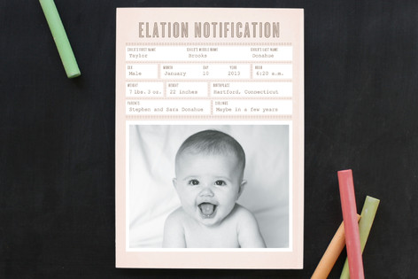 Elation Notification Birth Announcements