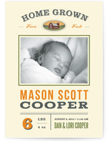 Home Grown Birth Announcements