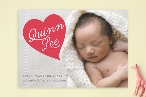 Welcomed with Love Birth Announcements