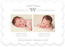 Pure Monogram Birth Announcements