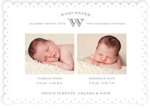 Pure Monogram Birth Announcements