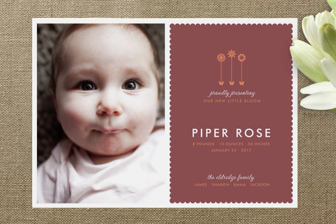 Little Blooms Birth Announcements