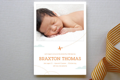 little aviator Birth Announcements
