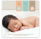 Little Plaid Elephant Birth Announcements