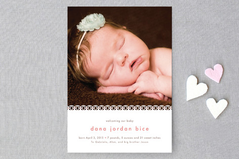 Sweet Lace Birth Announcements