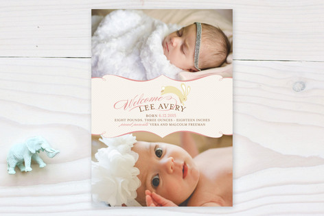 Snuggle Bunny Birth Announcements
