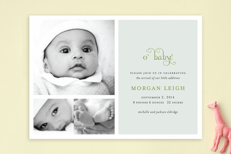 O' Baby Baby Birth Announcements