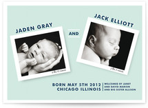 For Two Birth Announcements