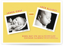 For Two Birth Announcements