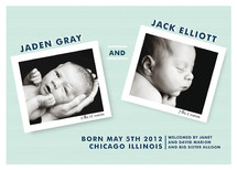 For Two Birth Announcements
