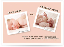 For Two Birth Announcements