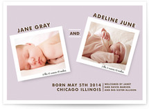 For Two Birth Announcements