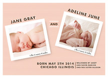 For Two Birth Announcements