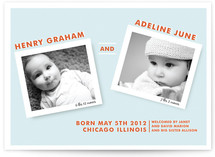 For Two Birth Announcements