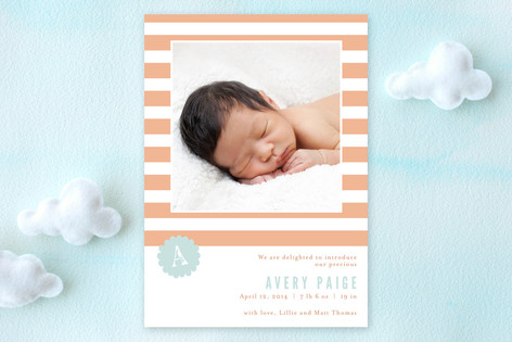 Striped Delight Birth Announcements