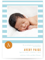 Striped Delight Birth Announcements