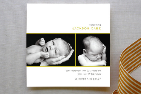Simple Welcome Birth Announcements