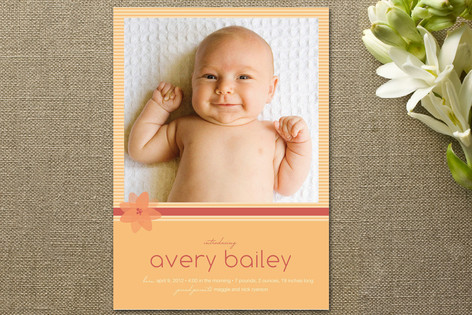 Pretty Posy Birth Announcements