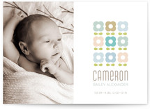 petal pattern Birth Announcements