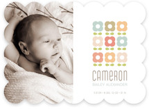 petal pattern Birth Announcements