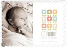 petal pattern Birth Announcements