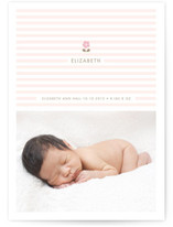 daisy and stripe Birth Announcements