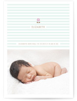daisy and stripe Birth Announcements