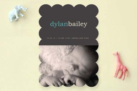 Pop of Color Birth Announcements