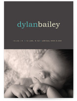 Pop of Color Birth Announcements