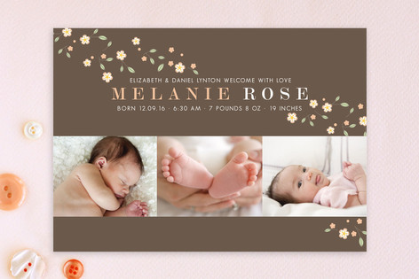 Pretty Blossoms Birth Announcements