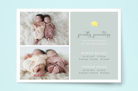 petit elefant Birth Announcements