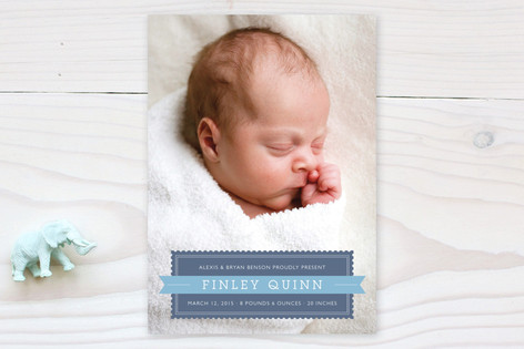 Stamp and Banner Birth Announcements