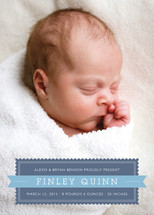 stamp & banner Birth Announcements, by Dish & Spoon