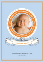 Scrolls Birth Announcements, by Duval Invites