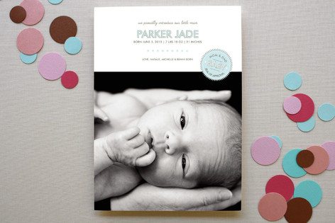 seal of approval Birth Announcements