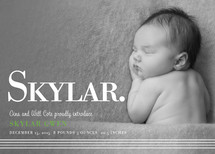 simply stripes Birth Announcements, by Emily Ranneby