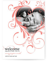 Swirly Twirly Love Birth Announcements
