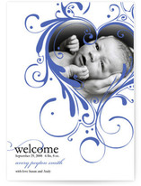 Swirly Twirly Love Birth Announcements