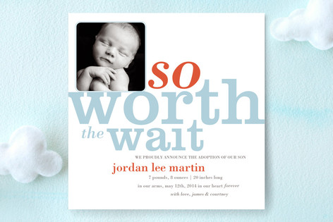Worth the Wait Birth Announcements