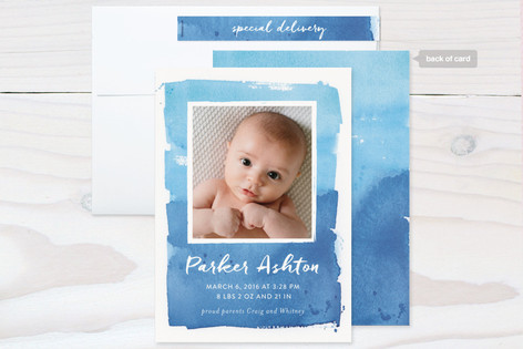 Blended Frame Birth Announcements by Lindsay Megah