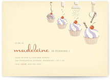 Cupcake Topping Factory Children's Birthday Party Invitations