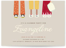 Slippers Buddies Children's Birthday Party Invitations