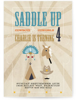 Saddle Up Children's Birthday Party Invitations